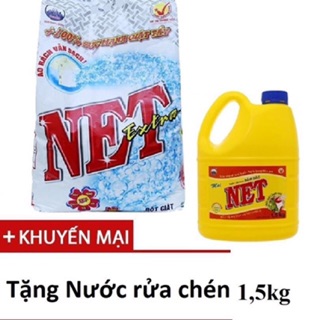 Bột giặt Net Extra 5kg5kg tặng rửa chén 800ml