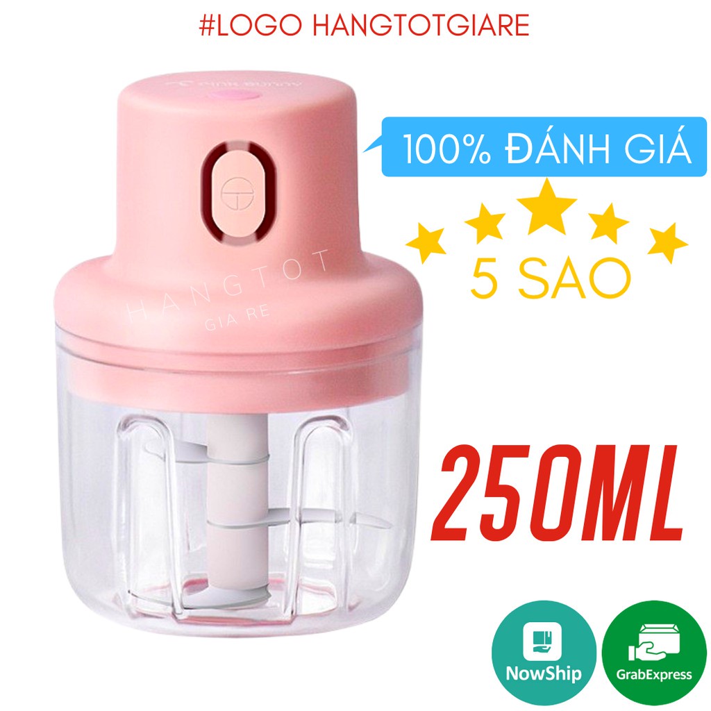 [ BAO GIÁ TOÀN QUỐC ] Máy Xay Mini Sạc Điện, Xay Thịt Ớt Hành Tỏi Rau Củ Quả Cầm Tay Siêu Tiện Lợi