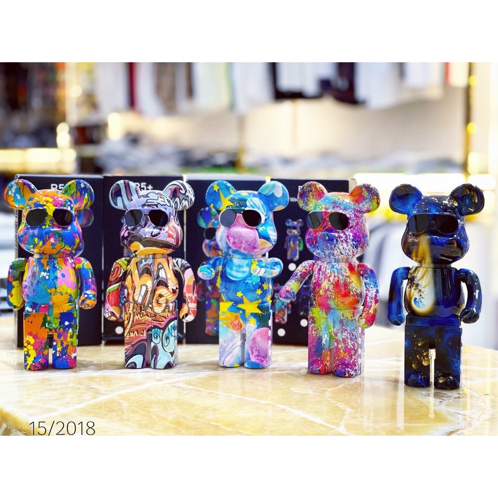 Loa Bluetooth Gấu Bearbrick B5 Màu Sắc Sang Chảnh, Loa Không Dây Mini Buns, Âm Bass Cực Mạnh, Công Suất Lớn, Chống Nước