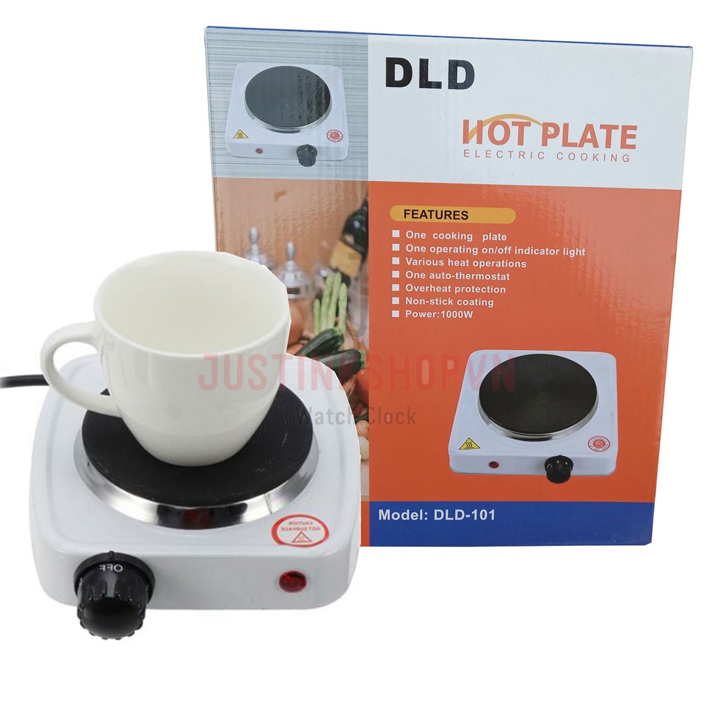 Bếp điện mini làm nóng pha cafe Hot Plate 1000W 2 mẫu chi tiết kích thước trên ảnh - JLVQ-26-BDCF