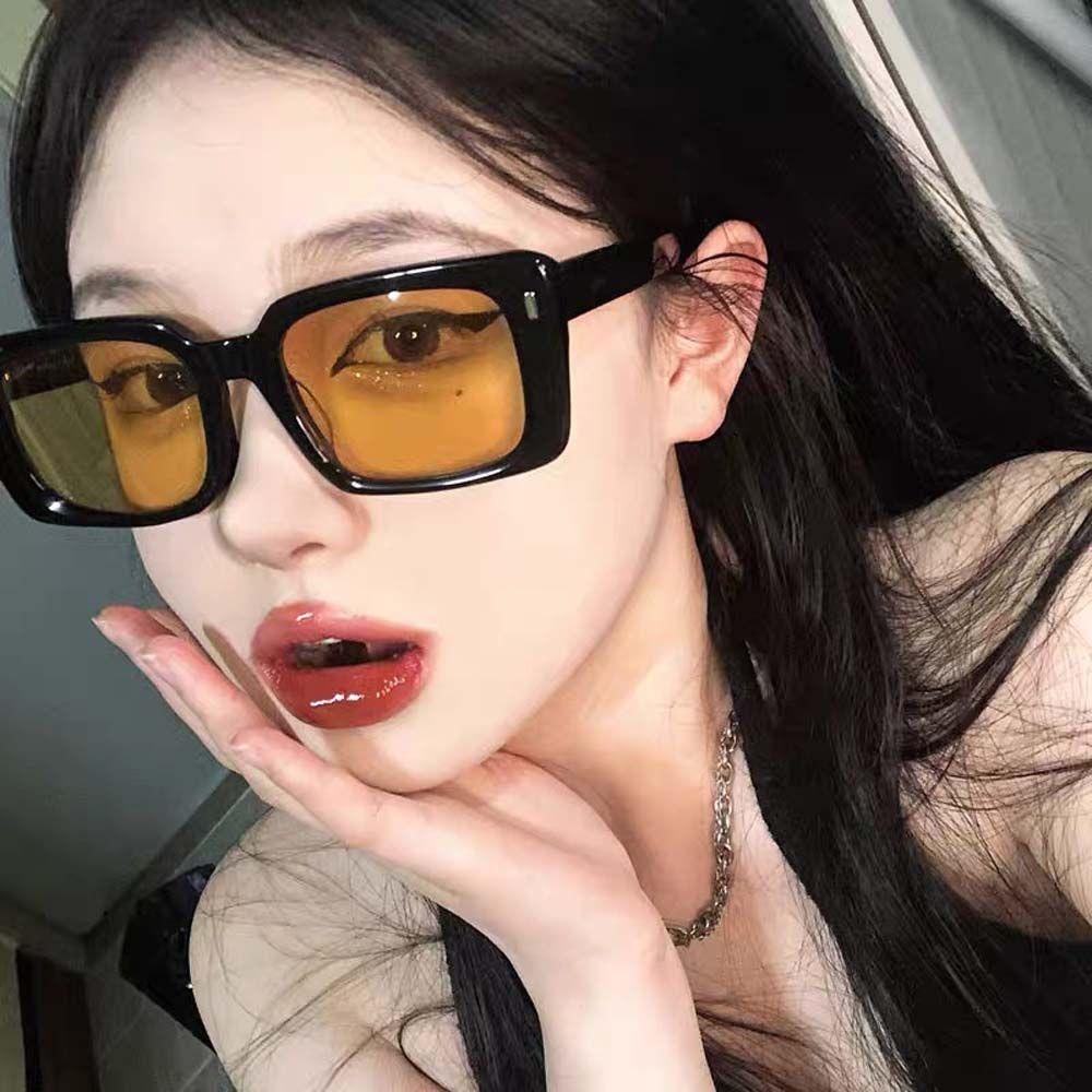 Kính Mát Gọng Chữ Nhật Nhỏ Phong Cách Hàn Quốc Cổ Điển Sang Trọng