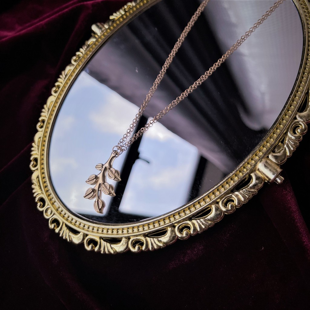 [Xả kho] Vòng cổ 2 tầng choker lá nguyệt quế - dây chuyền nữ chocker phụ kiện trang sức jewelry Hades.js