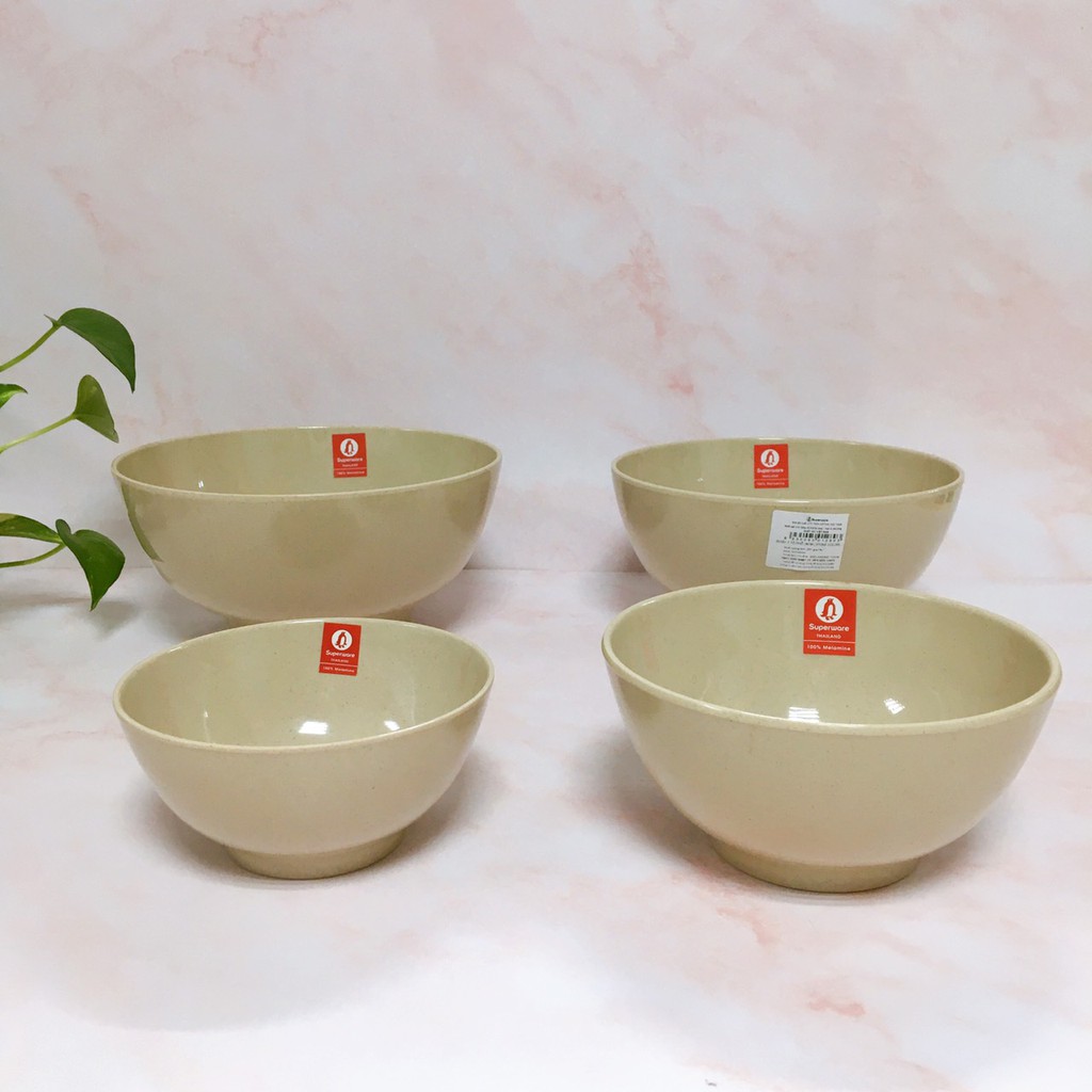 Bát Canh Sâu Lòng SUPERWARE Nhựa Phíp 100% Melamine Nâu Đá - Stone