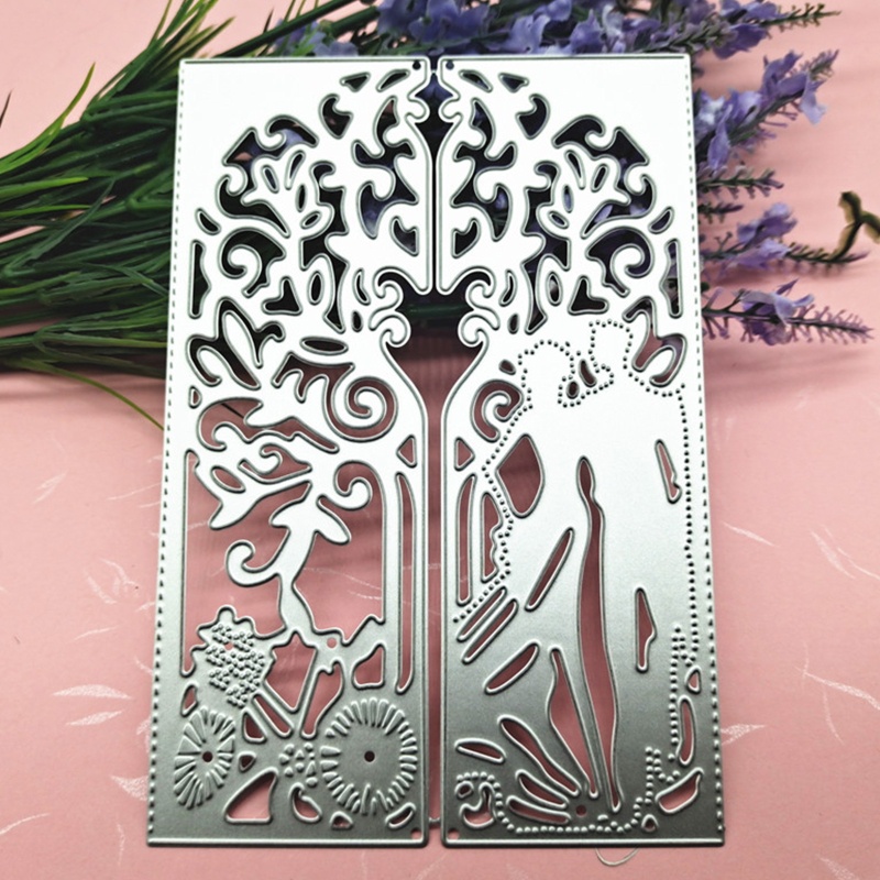 Khuôn Cắt Giấy Kim Loại Hình Cặp Đôi Xinh Xắn