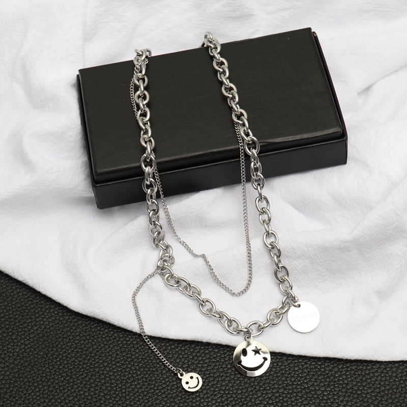 vòng cổ Mặt Hình Mặt Cười Phong Cách Hàn Quốc