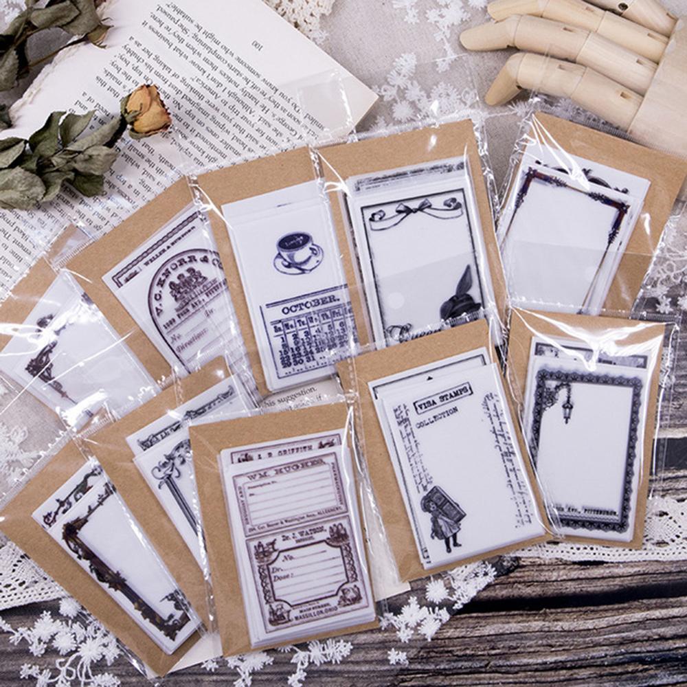 Set 45 Giấy Ghi Chú Nhật Ký Phong Cách Vintage