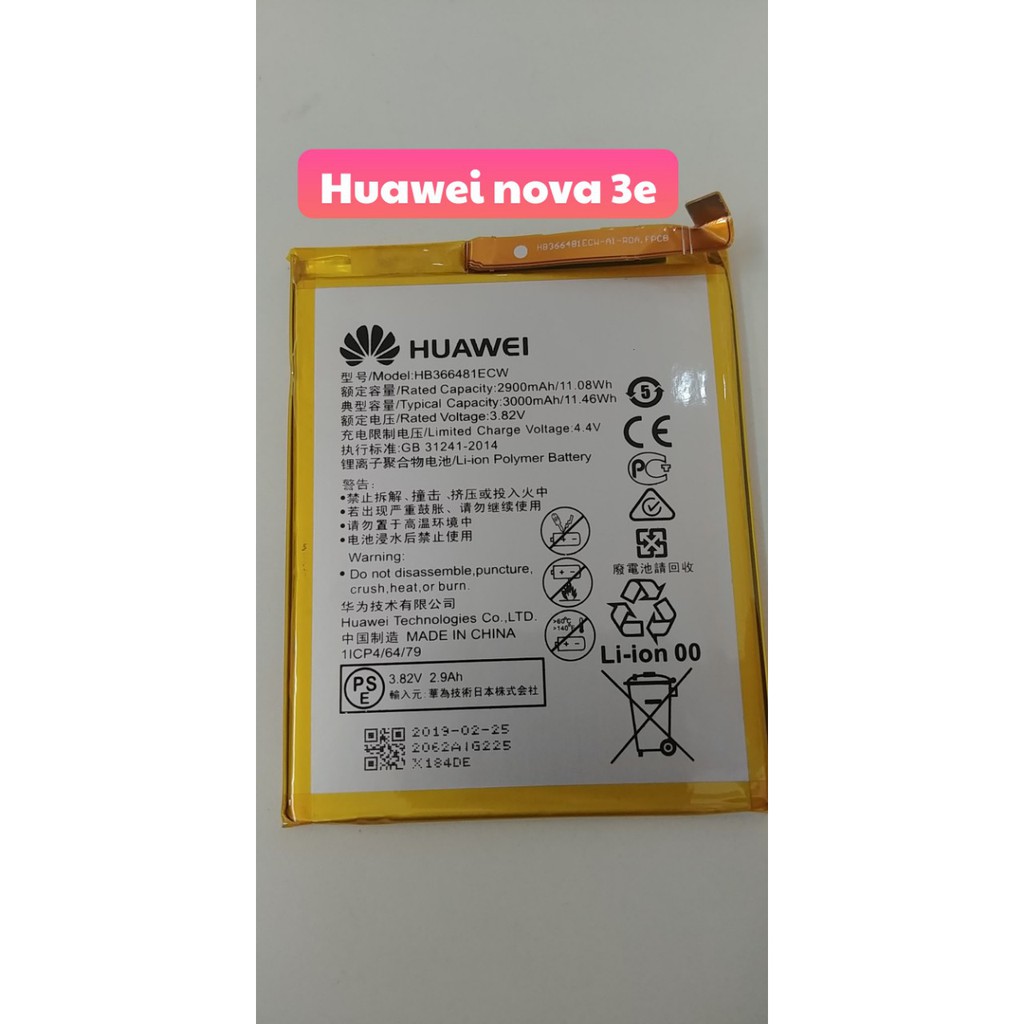 Thay pin huawei nova 3e chính hãng