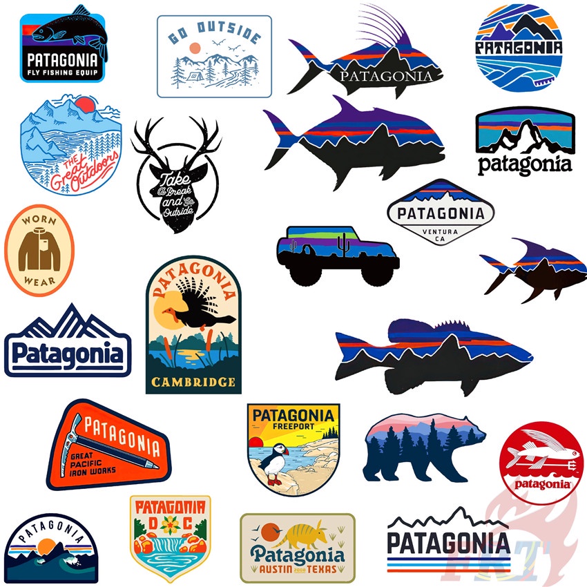 Set 104 Món Đồ Chơi Chất Lượng Cao ❉ Nhãn Dán Patagonia Series A ❉ Sticker Dán Trang Trí Vali Laptop Ván Trượt Diy