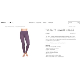 Quần legging lưng cao Yogalicious