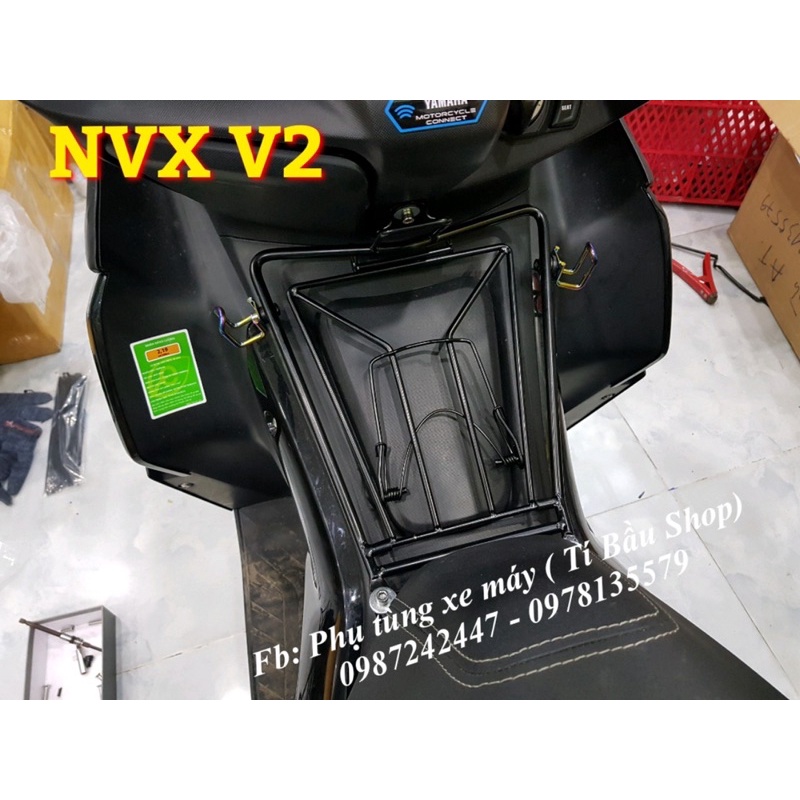 Baga nắp xăng cho NVX 2021 - Baga sơn đen tĩnh điện cho NVX V2