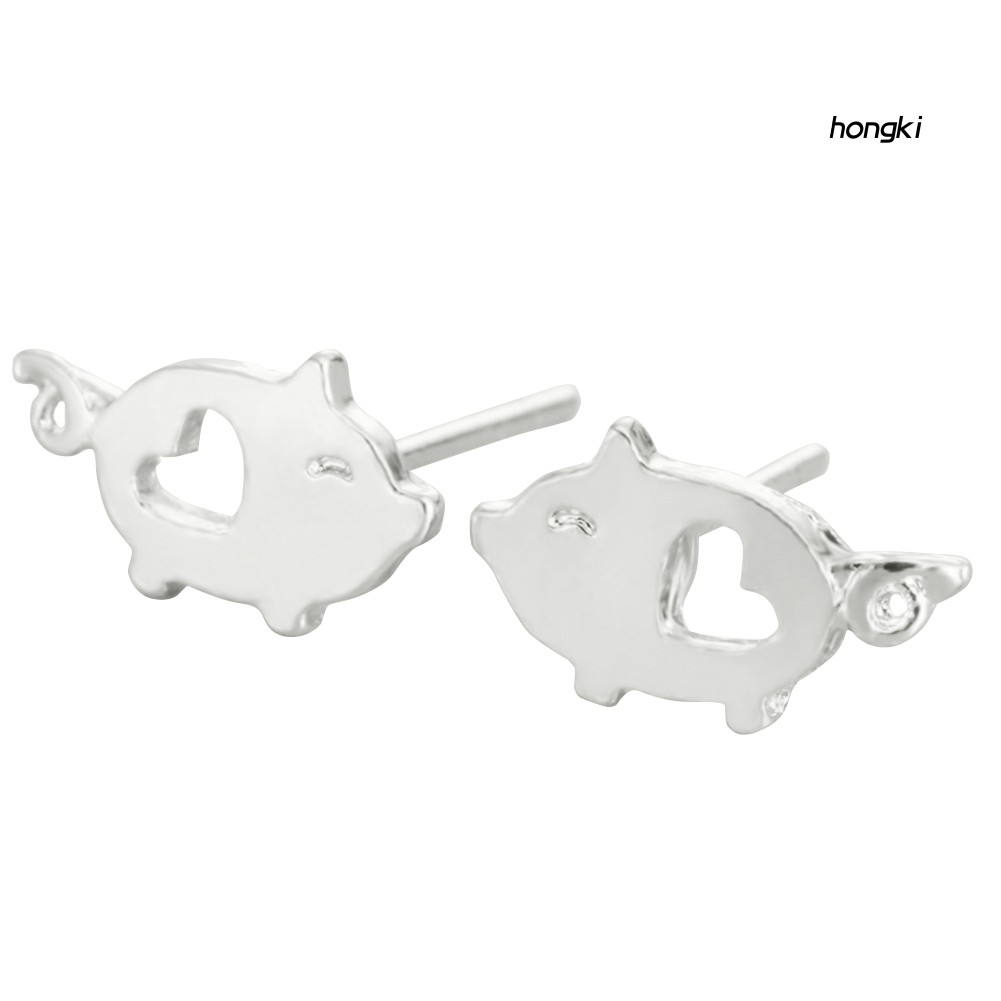 Hoa Tai Hợp Kim Hình Chú Heo Dễ Thương Thời Trang Cho Nữ