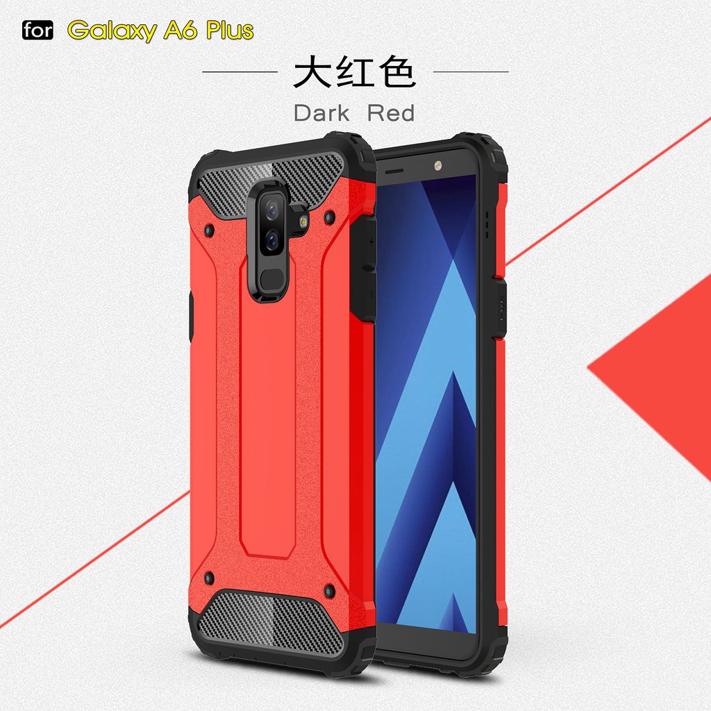 Samsung Galaxy A6 A6 Plus 2018/J8 2018/A9 Star Lite Armor TPU+PC Hard Phone Case