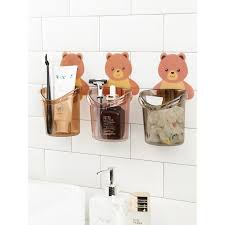 Kệ Đựng Bàn Chải Hình Gấu Nâu Dán Tường Nhà Vệ Sinh A017