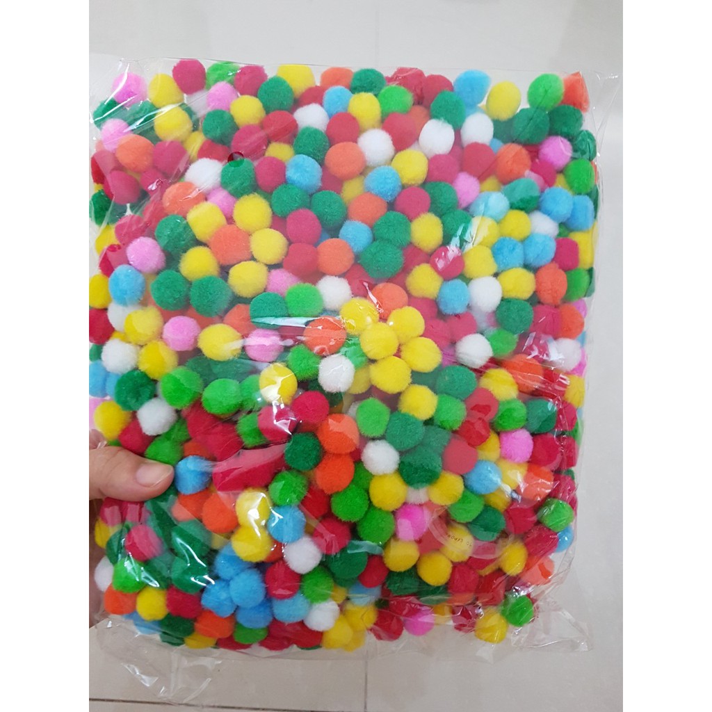 Combo Sỉ 1000 viên Pom pom các size