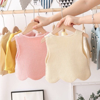 [áo gile len cho bé] Áo Len Không Tay In Hình Quả Dứa Phong Cách Phương Tây Thời Trang Mùa Thu Hàn Quốc Mới 2021 Dành Cho Bé Gái