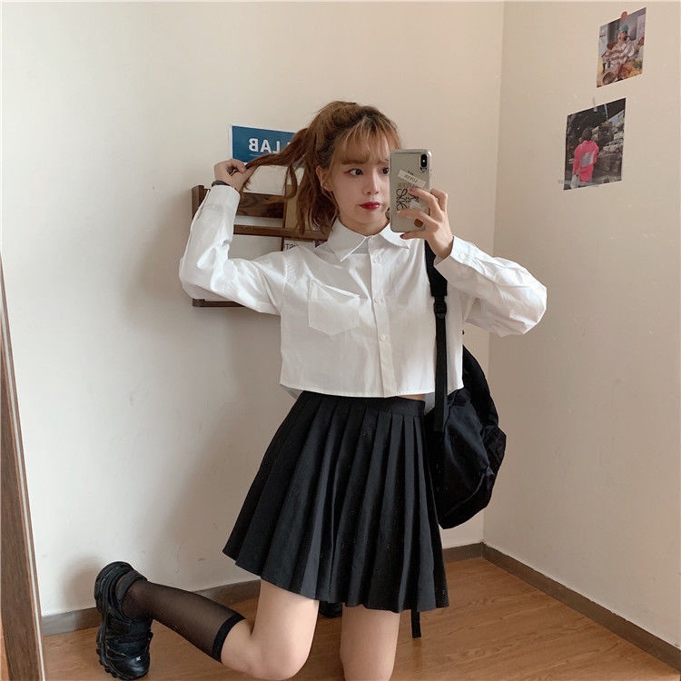 Áo Sơ Mi Dài Tay Thiết Kế Mới Kiểu Dáng Đơn Giản Thời Trang Theo Phong Cách Hàn Quốc Cho Nữ