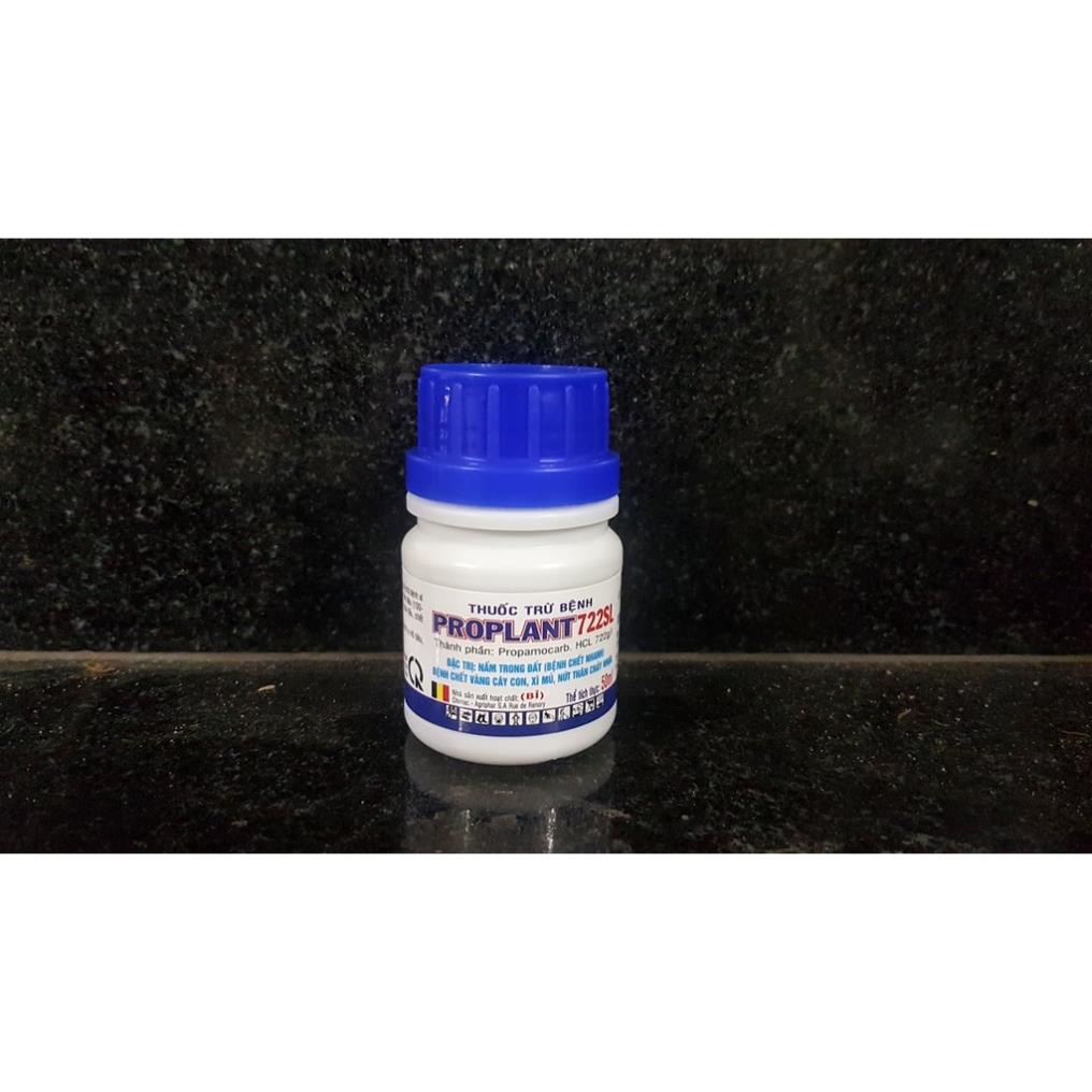 Thuốc Trừ Bệnh  nấm lá vàng lá chấy bìa lá nấm rễ chết nhanh xì mủ PROPLANT 722SL. (lọ 50ml)