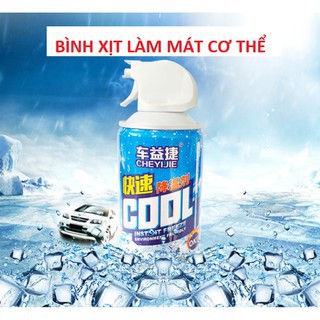 Bình xịt làm lạnh tức thời Botny B-1898 làm mát hạ nhiệt nội thất ô tô, yên xe máy dung tích 180ml