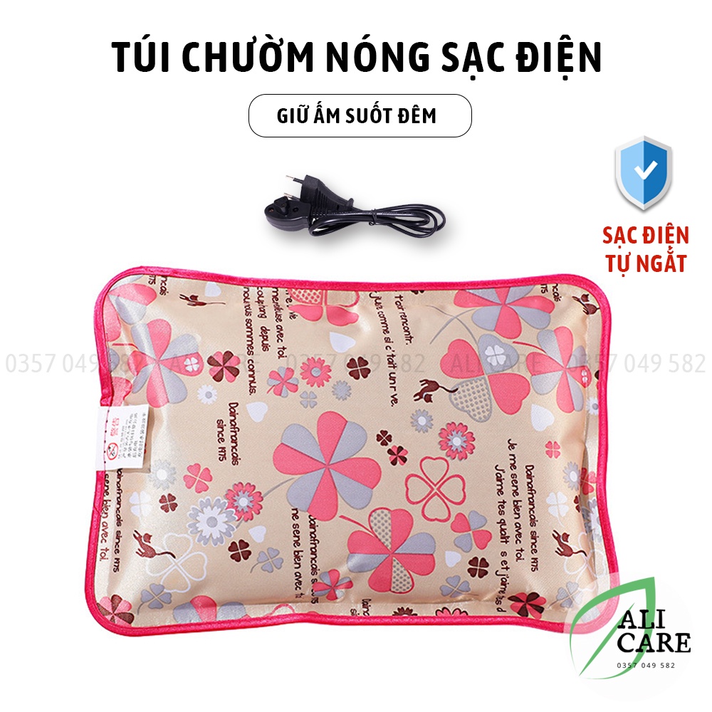 Túi chườm nóng sạc điện tự ngắt an toàn, túi sưởi ấm giảm ê buốt, đau nhức chân tay, giảm đau bụng kinh ALI CARE