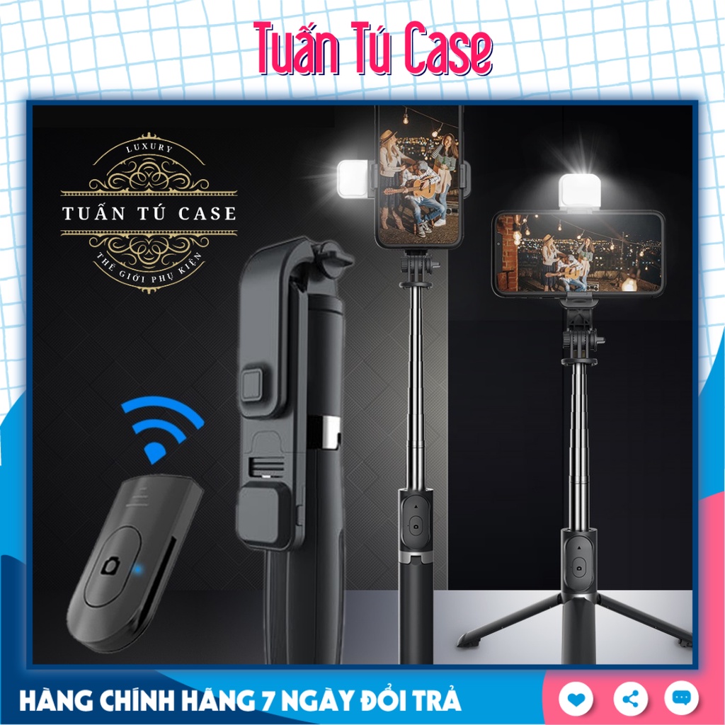 Gậy chụp ảnh Selfie tự sướng Bluetooth XT-02 kèm chân đế Tripod đa năng 3 trong 1 gấp gọn bỏ túi