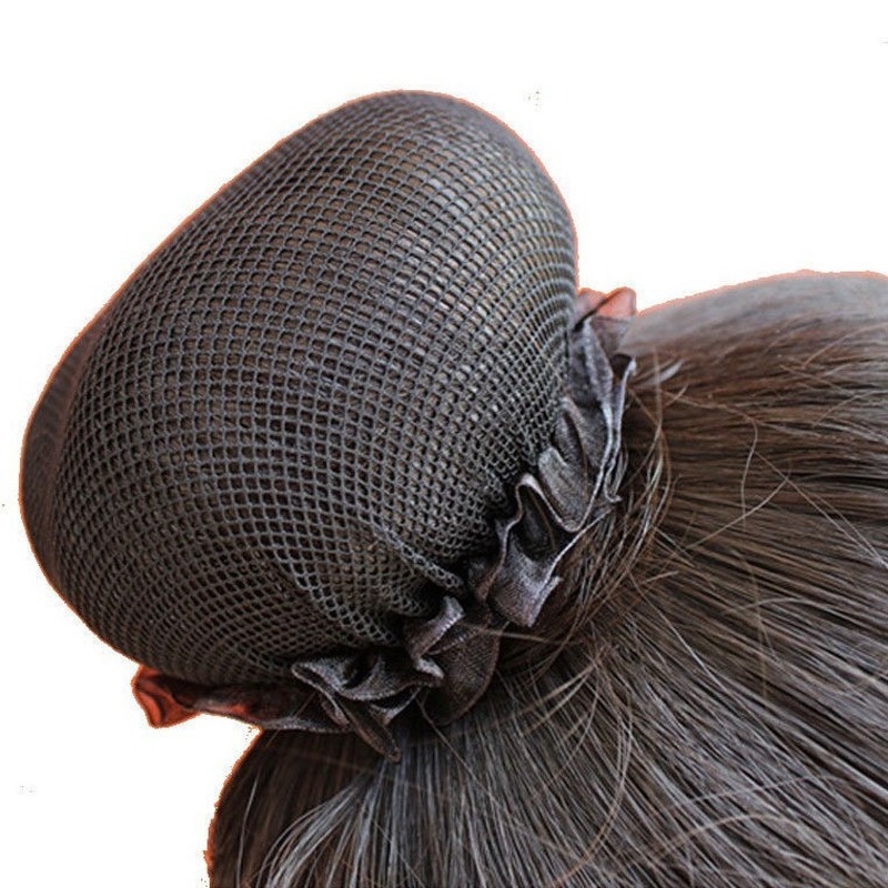 Set 1/10 Lưới Búi Tóc Đen Co Giãn Vô Hình Dùng Một Lần