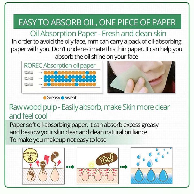 Set 100 Tờ Giấy Thấm Dầu Tinh Chất Trà Xanh Làm Sạch Da Mặt