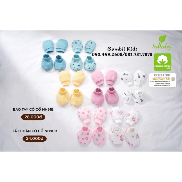 [LULLABY SALE] Set 2 ĐÔI BAO TAY Vải Thở Sơ Sinh/ Bé Trai/ Bé gái