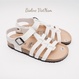 Bioline - Dép Sandal đế trấu Sandals Da Pu Leather Unisex - Mã PuK12