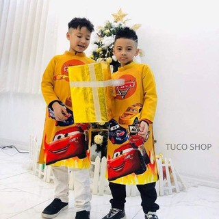 [Áo Dài Cách Tân Cao Cấp] Áo Dài Cách Tân Cho Bé Trai 2 tuổi đến14 tuổi Hình Siêu Nhân Spider Man, Người Nhện áo tân tời
