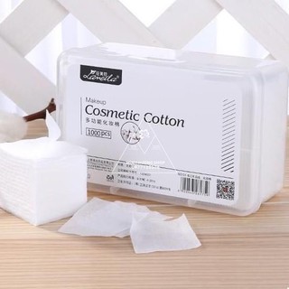 Bông Tẩy Trang Lameila 1000m dạng hộp tiện lợi - Maycreate Cotton 3 Lớp Lameila