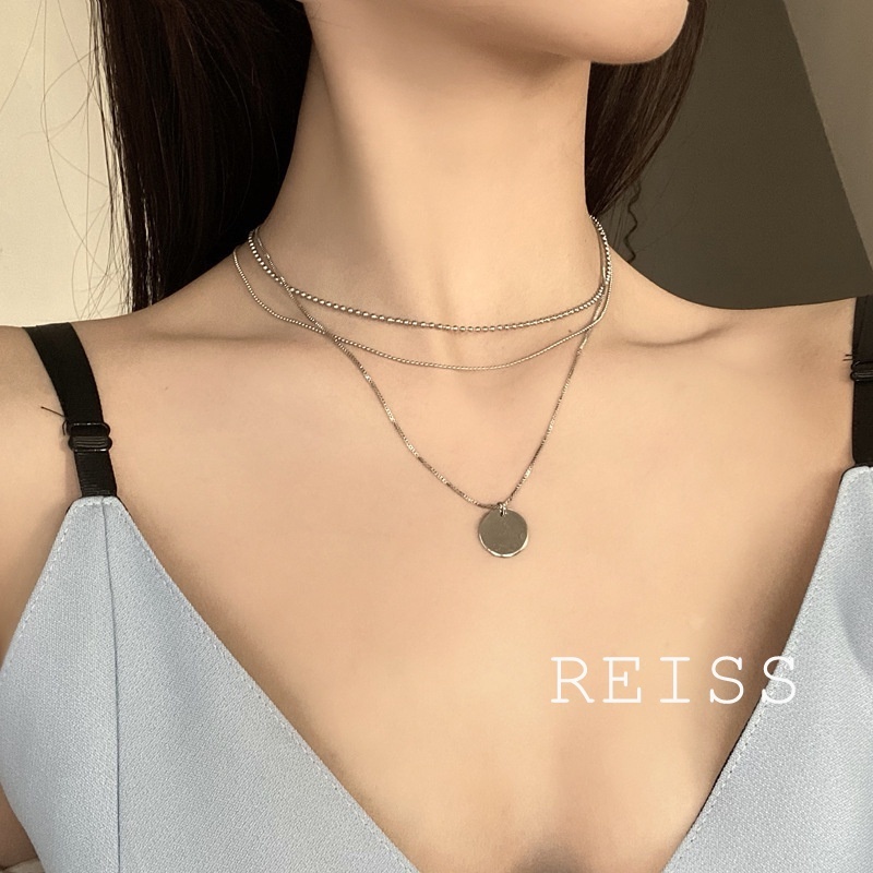 Vòng cổ 3 Lớp Mặt Tròn Shanon Liontin Dành Cho Nữ