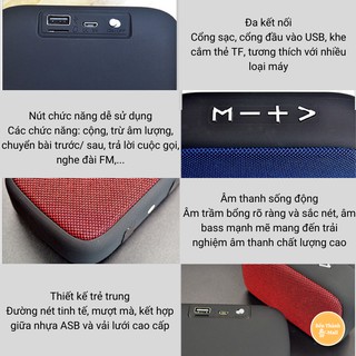 ✈️ [Freeship] Loa Bluetooth Không Dây Bọc Lưới Vải Thời Trang