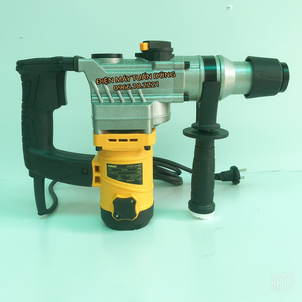 [GIÁ GỐC] Máy khoan đục bê tông DeWalt 1500W KÈM 5 MŨI ĐỤC VÀ KHOAN [CAM KẾT CHÍNH HÃNG]