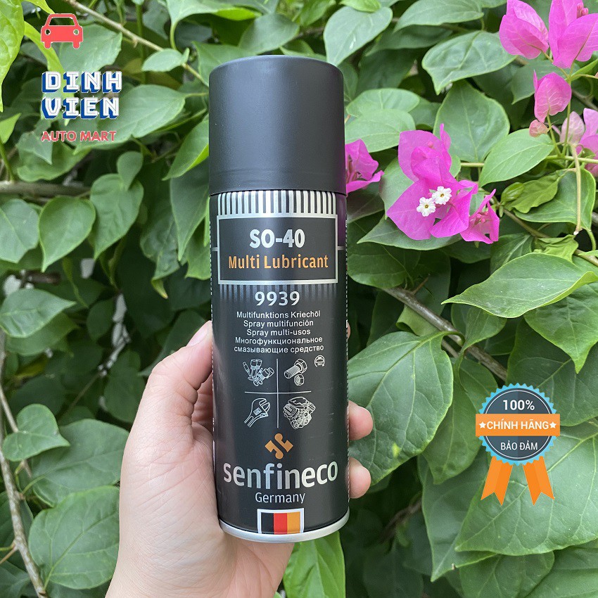 [Nên Dùng] Bôi Trơn, Làm Sạch và Bảo Vệ Bề Mặt Chi Tiết Senfineco 9939 200ML SO-40 Multi Lubricant, Hàng Đức Chính Hãng.