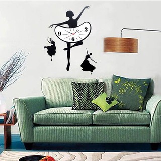 Miếng dán tường hình đồng hồ cô vũ công