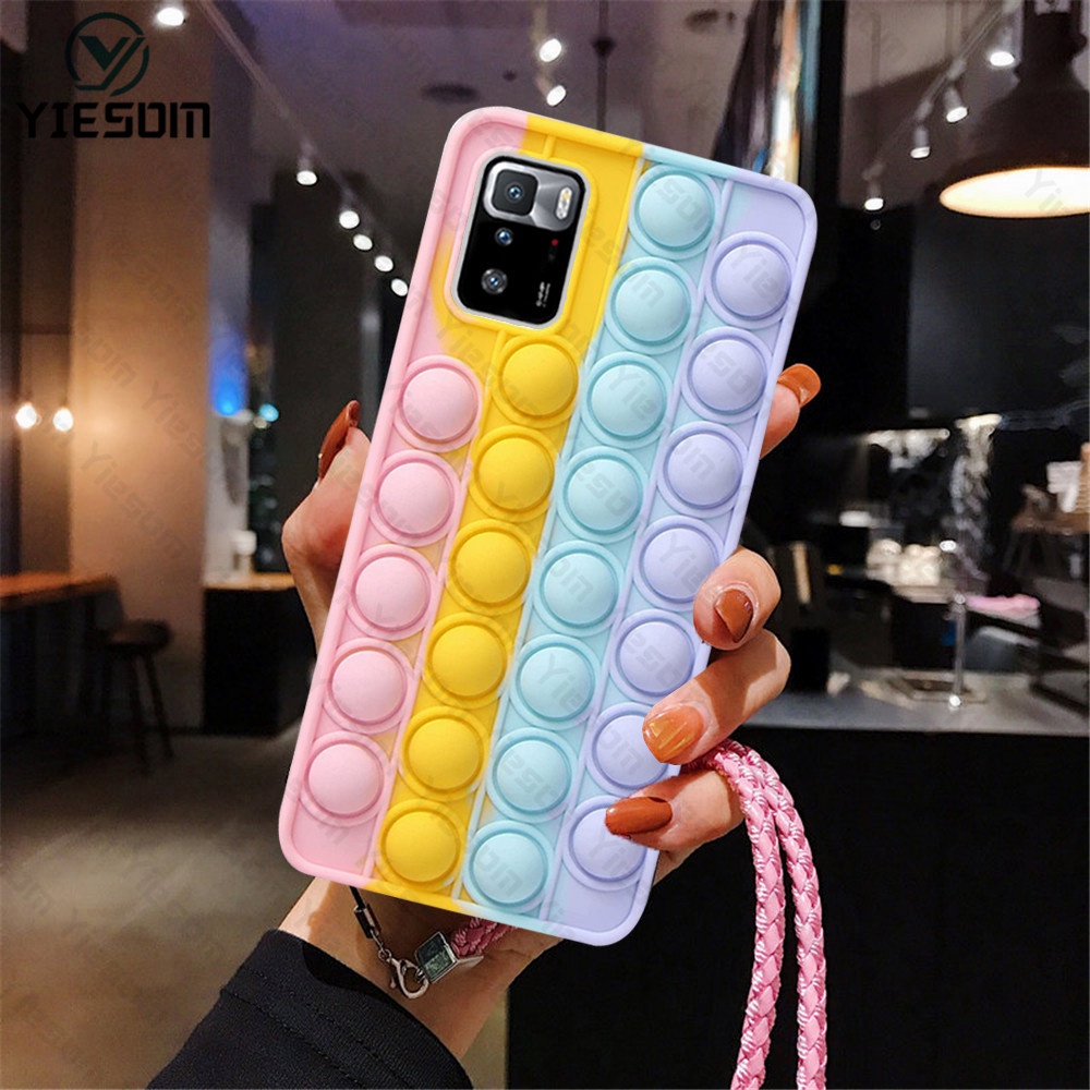 Ốp Lưng Cầu Vồng Xinh Xắn Cho Điện Thoại Xiaomi Poco X3 GT X3 NFC M3 Pro F3 Mi 10T 11T Pro Mi11 Lite