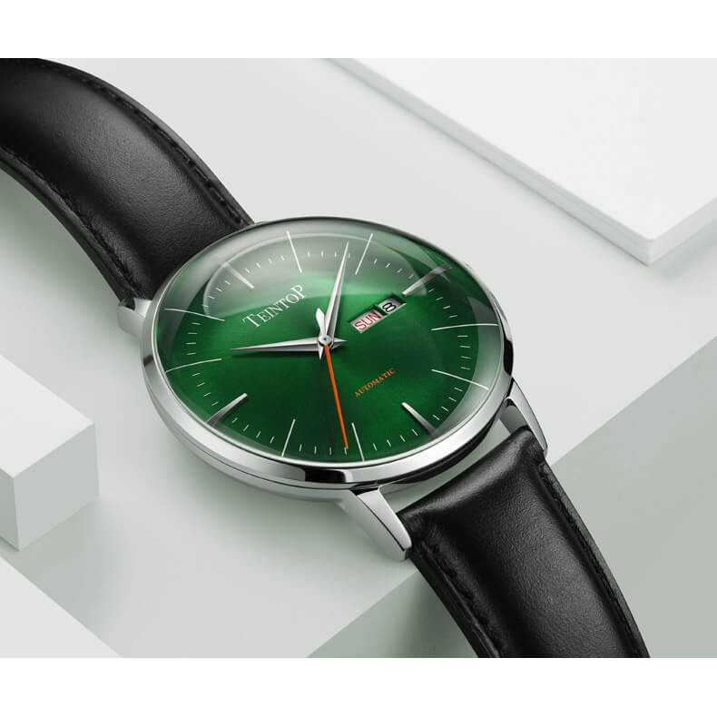 Đồng hồ nam chính hãng Teintop T7009-1 Kính sapphire ,chống xước,Chống nước,dây da máy cơ(Automatic),Bảo hành 12 Tháng