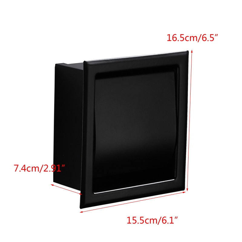 Giá Đỡ Cuộn Giấy Vệ Sinh Gắn Tường Bằng Thép Không Gỉ Màu Đen Tiện Lợi Dành Cho Phòng Tắm