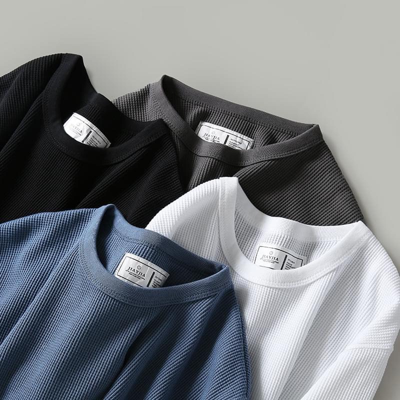 Áo thun nam cotton tổ ong, siêu thoáng mát, dầy dặn giữ form