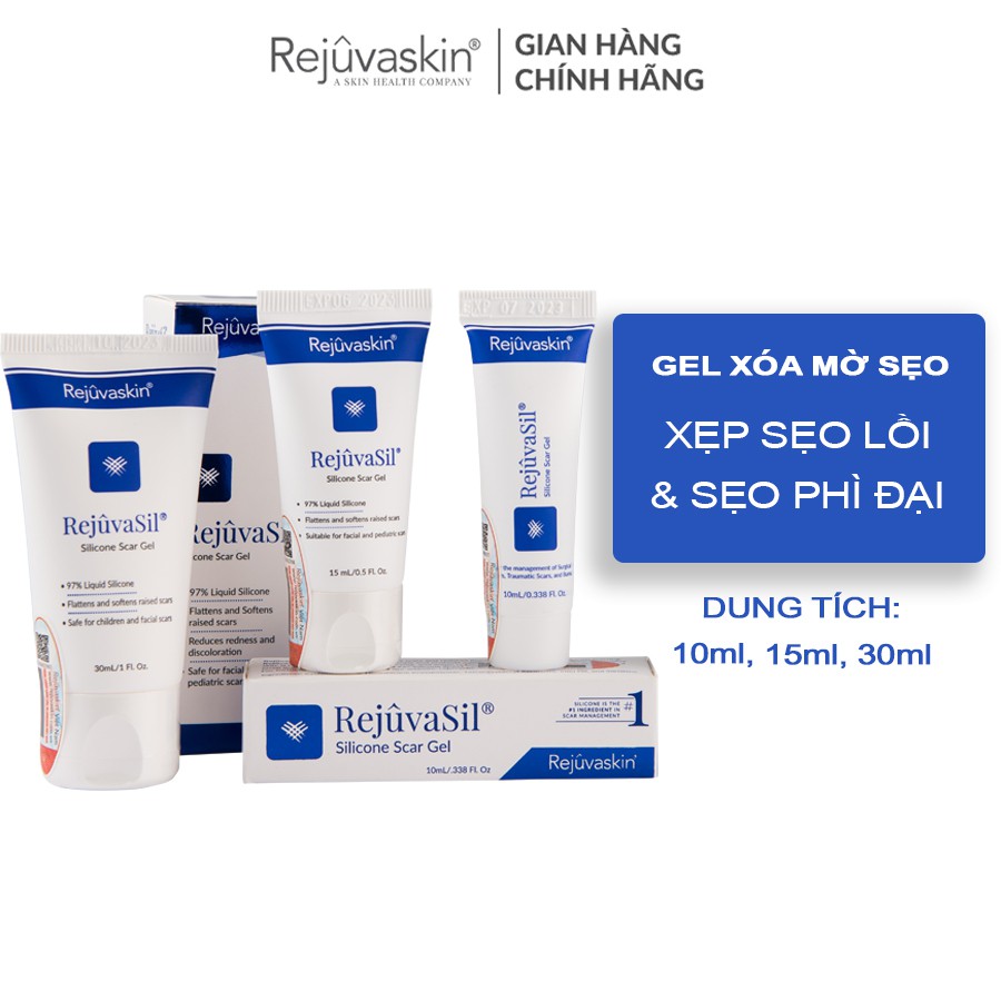 Gel ngăn ngừa sẹo và làm xẹp sẹo lồi, sẹo phì đại Rejuvaskin Rejuvasil | BigBuy360 - bigbuy360.vn