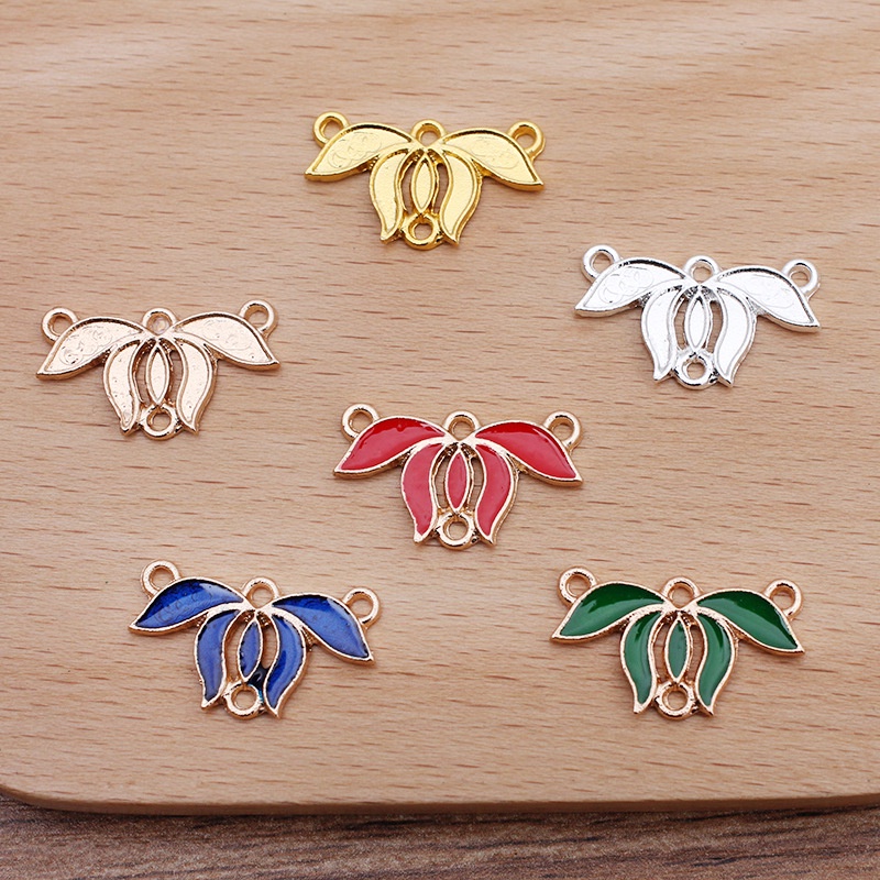 1 phiến treo họa tiết hoa sen 13*23mm - nguyên liệu làm trâm, làm trang sức