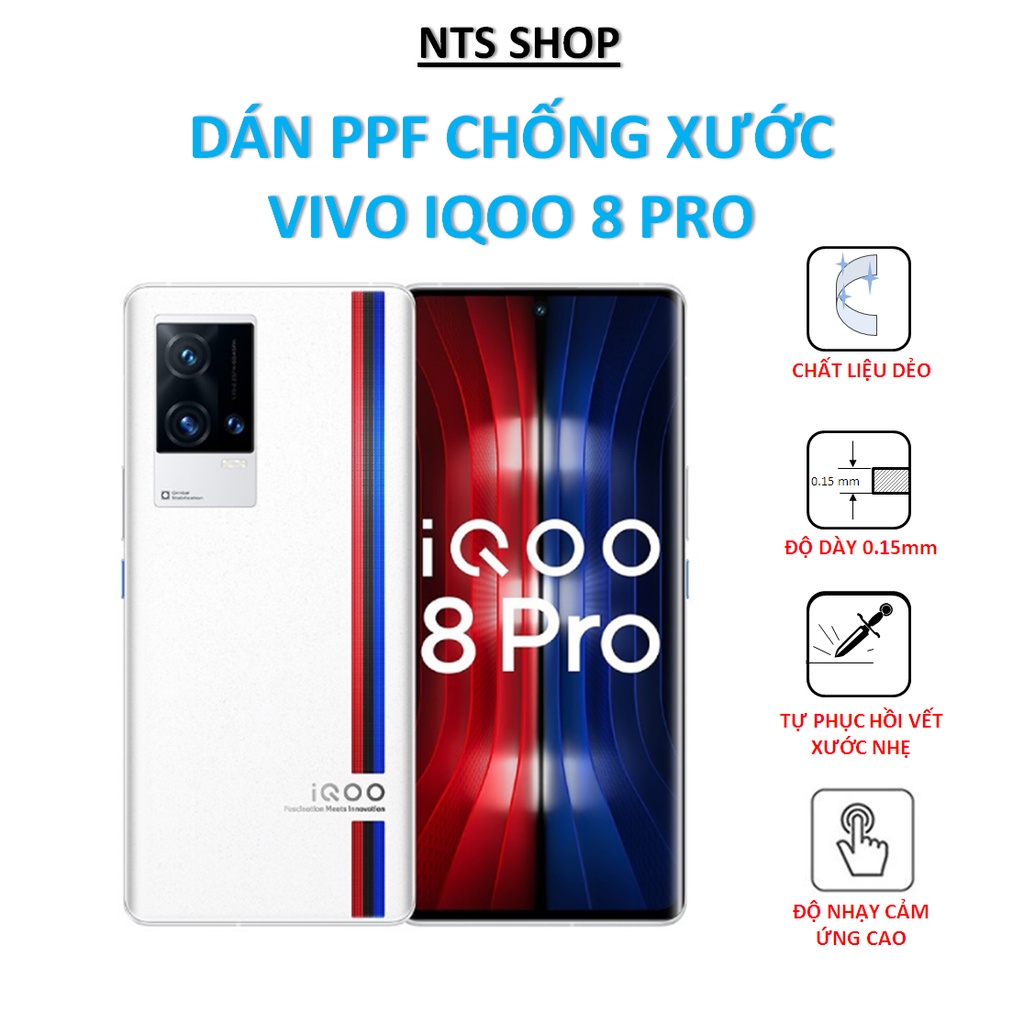 PPF dẻo chống xước màn hình VIVO IQOO 8 Pro