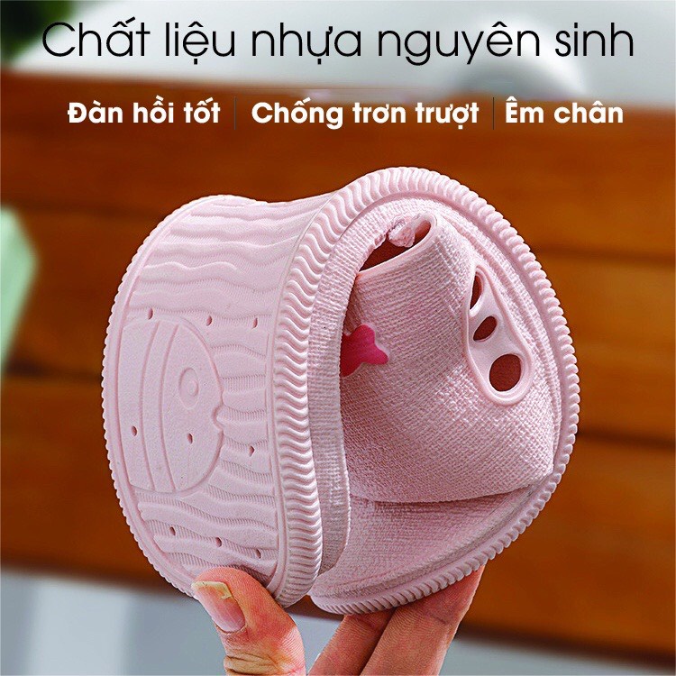 Dép đi trong nhà tắm, nhà vệ sinh, văn phòng nữ nam unisex chống trượt cute cao cấp TINZ|Mã Hca
