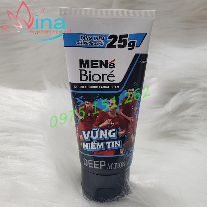 SỮA RỬA MẶT SẠCH NHỜN VÀ MỤN ĐẦU ĐEN MEN BIORE DEEP ACTION 125G