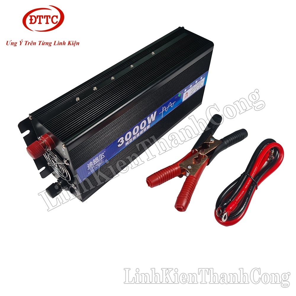 Bộ Kích Điện Inverter Sin Chuẩn 12V Lên 220VAC 3000W