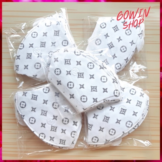COMBO 5 HỘP 150 CHIẾC  Khẩu Trang 3D Mask LV Họa Tiết Duy Quân Xuân Lai Chất Dày Dặn, Quai Bền Dai