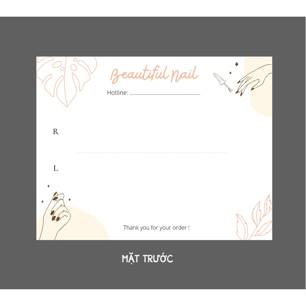Nhãn mác tag gắn móng giả, nail giả, 50 nhãn bìa cứng Kích thước 9x11cm  (HÀNG CÓ SẴN ) MẪU 4