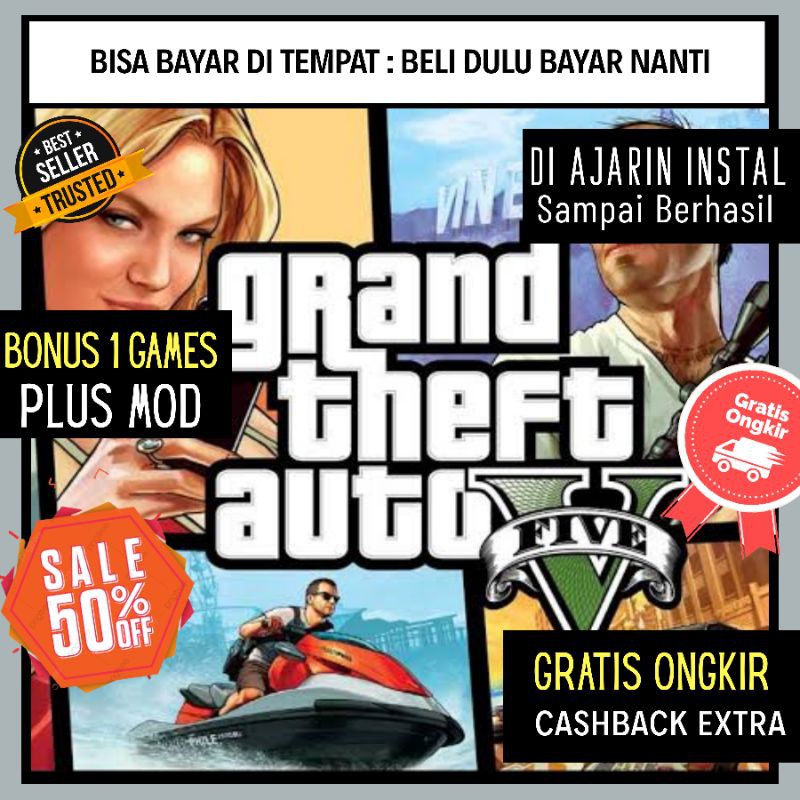 Máy Chơi Game Gta 5 + Mod Gta V Grand Theft Auto V Mod - Pc Games / Dvd Cd Game / Laptop