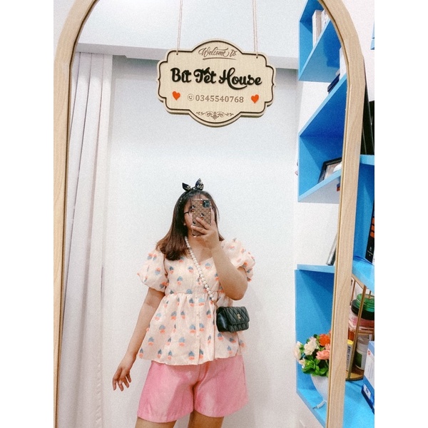 Set Babydoll trái dâu Bigsize