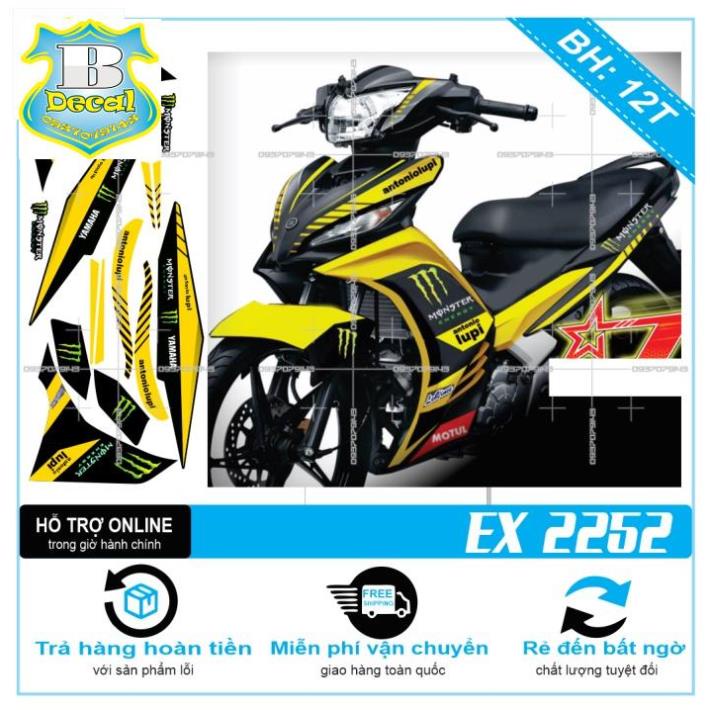 ( Quí khách vui lòng mang ra tiệm cho thợ dán ) Tem EX 2011 VÀNG ĐEN 2252 [Bi Decal]